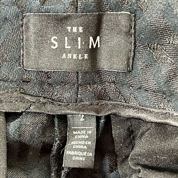 WHBM Slim Ankle Jacquard Pants Sz 2 - Picture 9 of 9